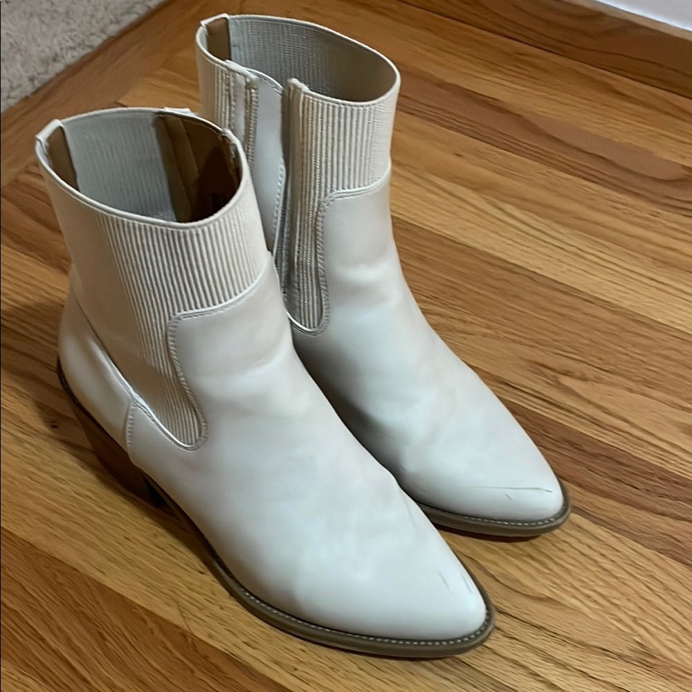 Women's White Ankle Boots